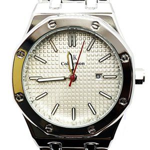 Luxury Ladies Fashion Watch Silver Case White Dial